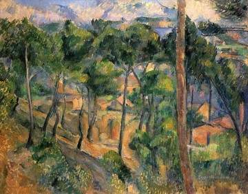  pine Painting - L Estaque View Through The Pines Paul Cezanne scenery